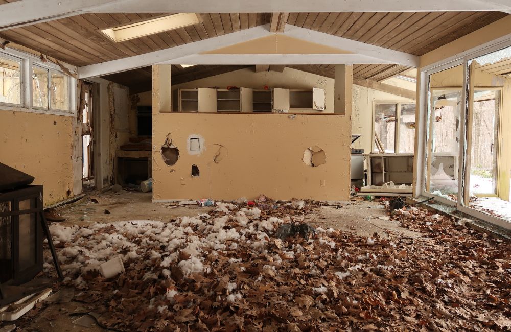 open floor plan flooring Connecticut wall removal hardwood Image